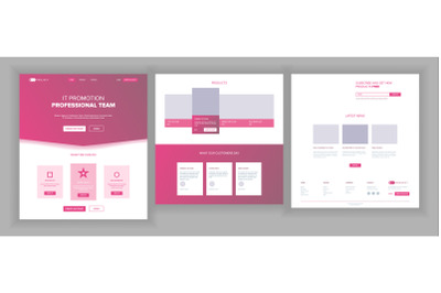 Website Template Vector. Page Business Interface. Landing Web Page. Responsive Ux Design. Opportunity Form. People Environment. Creativity Construction. Illustration