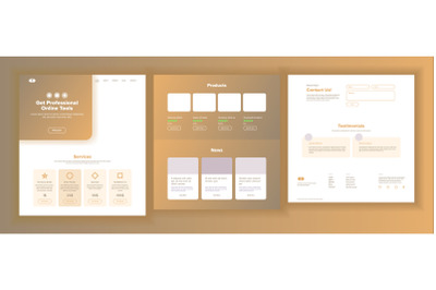 Website Design Template Vector. Business Technology. Landing Web Page. Modern Online Servises. Promotion Settings. Stylish Creativity. Advertising Aanalysis. Illustration