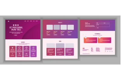 Web Page Design Vector. Website Business Style. Front End Site Scheme. Landing Template. Benefits Scheme. Interface Menu. Card Credit. Illustration