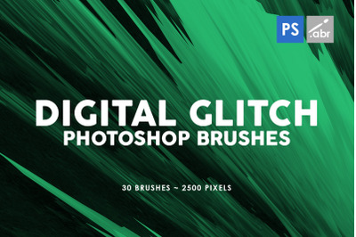 Digital Glitch Photoshop Stamp Brushes