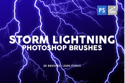 Storm Lightning Photoshop Brushes