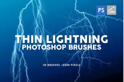 Thin Lightning Photoshop Brushes