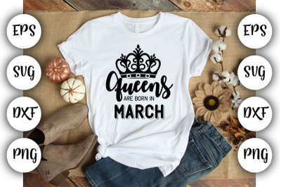 Queens are Born in March DXF,SVG,EPS,PNG