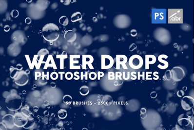 Water Drops Photoshop Stamp Brushes