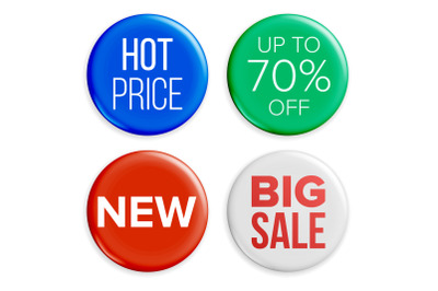 Sale Buttons Set Vector. Super Sale And Special Offer. Product Advertising Isolated Illustration