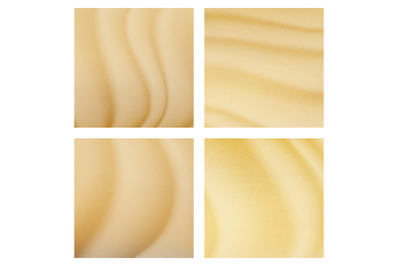 Tropical Desert Dunes Vector Background Illustration. Sand Top View.