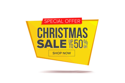 Big Christmas Sale Banner Vector. Advertising Poster. Isolated Illustration