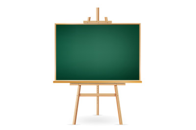 School Chalkboard Vector. Isolated On White. Realistic Illustration