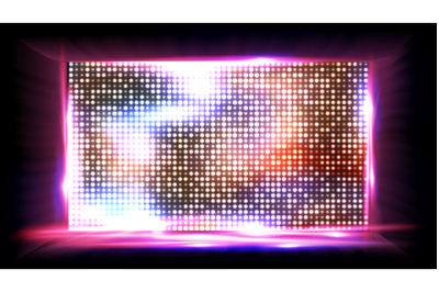 Screen LED Vector. Light Board. Cinema Panel. Illustration