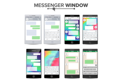 Smartphone Messenger Mobile App For Talking Vector