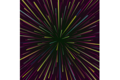 Space Vortex Vector. Abstract Background With Star Warp, Stars Burst Or Hyperspace.