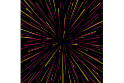 Space Vortex Vector. Abstract Background With Star Warp, Stars Burst Or Hyperspace.