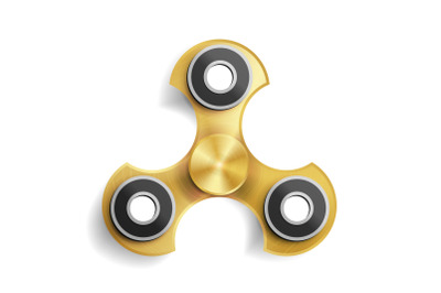 Hand Spinner Toy. Fidgeting Hand Toy For Stress Relief And Improvement Of Attention Span. Realistic 3D Vector Illustration