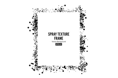 Spray Texture Frame Vector. Isolated On White Background. Good For Banner And Brochure