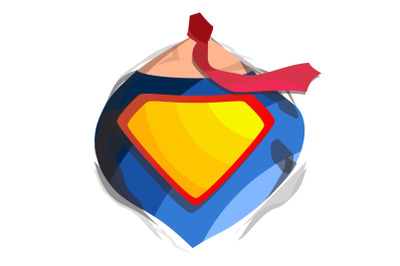 Superhero Logo Vector. Diamond Shield Symbol Shape. Badge Super Powers. Flat Cartoon Comic Illustration