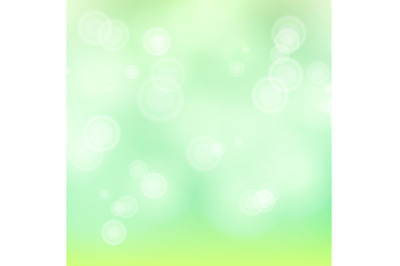 Light Green Background Vector. Bokeh Background With Vintage Filter.