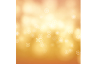 Orange Bokeh Background Vector. Abstract Warm Blur And Bokeh Background.