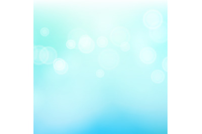 Blur Blue Abstract Image With Shining Lights Vector. Blue Bokeh Background