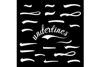 Underline. Set Vintage Underlines. Important Information. Vintage Handmade Elements For Housewarming Posters&2C; Greeting Cards. Handwritten Letter. Hand Drawn Highlighter. Vector Illustration