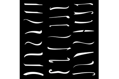 Underline Stroke Set. Handmade Stroke Lines Isolated On White Background. Typography Design. Handmade Vintage Elements For Poster&2C; Banner&2C; Print&2C; Invitation&2C; Greeting Card Design. Vector illustration
