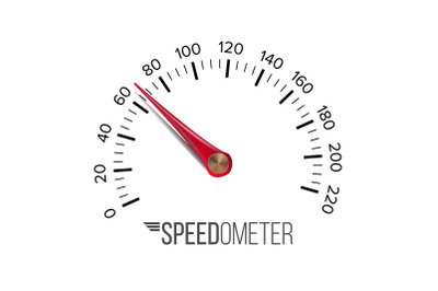 Speedometer Vector. Car Abstract Console Gauge Tachometer. Illustration