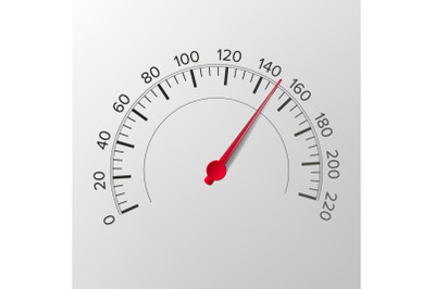 Speedometer Vector. Tachometer. For Transportation, Racing Design. Illustration