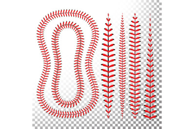 Baseball Stitches Vector Set