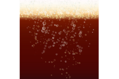 Beer Foam Background. Light Bright, Bubble And Liquid. Vector Illustration