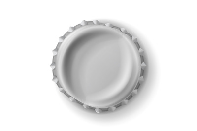 Beer Cap Vector. Curved Beer Cap. Realistic Illustration