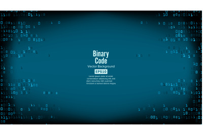 Binary Code Background Vector. High-Tech Matrix Background With Digits