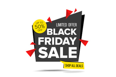 Black Friday Sale Banner Vector. Advertising Poster. Discount And Promotion. Isolated Illustration