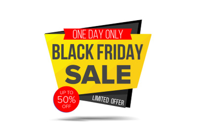 Black Friday Sale Banner Vector. Shopping Background. Discount Special Offer Sale Banner. Isolated Illustration