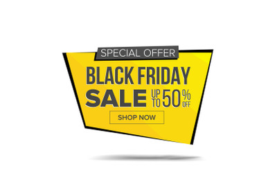 Black Friday Sale Banner Vector. Discount Banner. Friday Sale Banner Tag. Black Price Tag Label. Super Sale Flyer. Isolated Illustration