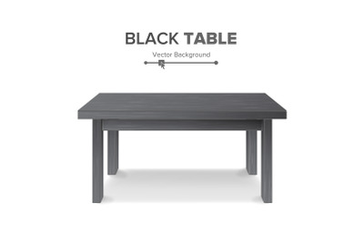 Dark Empty Square Table, Platform. Isolated