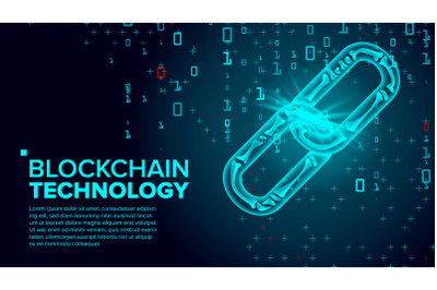 Blockchain Vector. Global Network Technology. Digital Asset. Cooperation Business Concept. Illustration