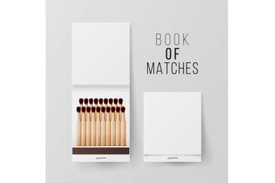 Book Of Matches Vector. Top View