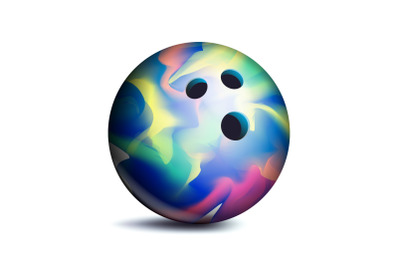 Bowling Ball Vector. Sport Game Symbol. Illustration