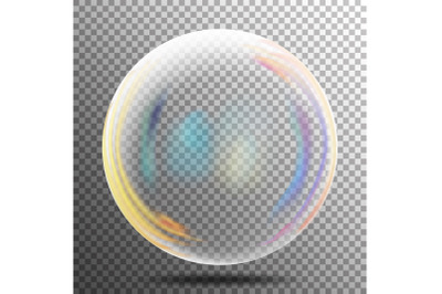 Transparent Soap Bubble Vector