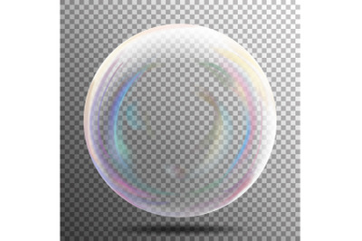 Transparent Soap Bubble Vector