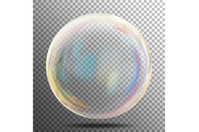 Transparent Soap Bubble Vector