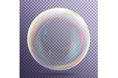 Transparent Soap Bubble Vector