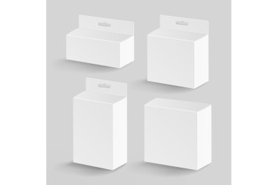 White Blank Cardboard Rectangle Vector