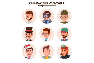 People Avatars Collection Vector. Default Characters Avatar Placeholder. Cartoon Flat Isolated Illustration