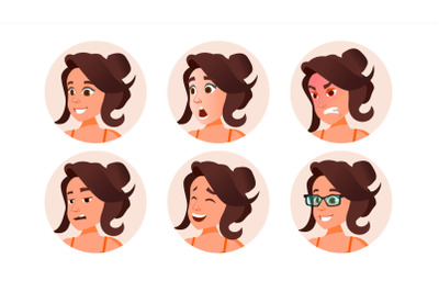 Woman Avatar People Vector. Default Placeholder. Strong Pictogram. Flat Character Illustration