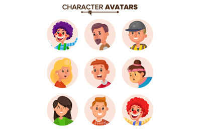 People Characters Avatars Collection Vector. Default Avatar. Cartoon Flat Isolated Illustration