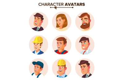 People Avatars Collection Vector. Default Characters Avatar. Cartoon Flat Isolated Illustration