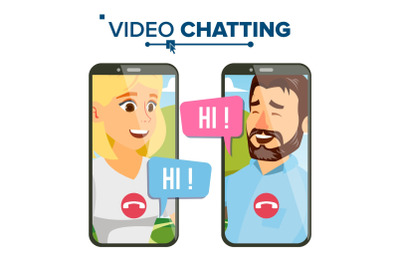 Chatting Vector. Speech Icon. Network Discussion. Smartphone. Isolated Flat Cartoon Illustration