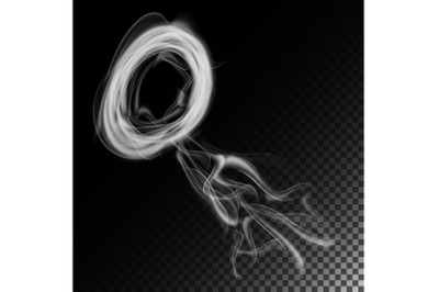 Realistic Cigarette Smoke Waves Vector