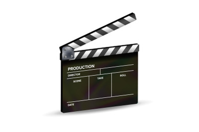 Clapper Board Vector. Template Clapboard. Movie Equipment.