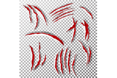 Claws Scratches Vector. Claw Scratch Mark